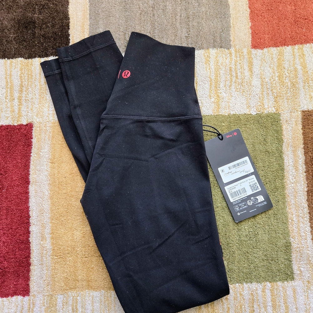 NWT Disney x Lululemon *Align High-Rise Pant 25" Size 2 Black  W5GK8S - Picture 5 of 8